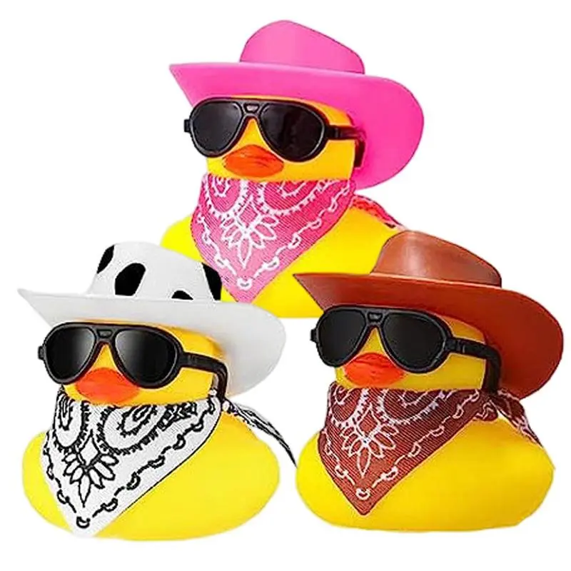  car ornaments dashboard interior decor cowboy hat duck with scarf sunglasses kids toys thumb200