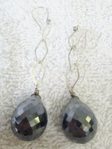 Faceted Hermatitte and Sterling Silver Earrings with Gift Box  - $74.25