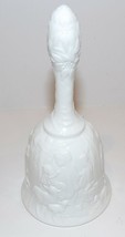 Beautiful Fenton Art Glass Milk Glass Embossed Nativity Scene Bell - £19.48 GBP