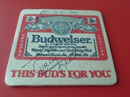 Curly Neal Hand Signed Autographed Budweiser Beer Coaster Rare !! - £78.21 GBP