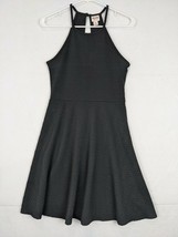 Mossimo Womens Skater Dress Sz S Ebony Solid Polyester Blend - £8.23 GBP