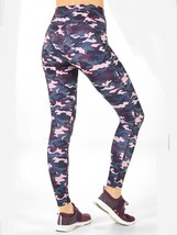 Fabletics High Waisted Powerhold Legging 3X Burgundy Pink Camo Pants Tig... - $34.62