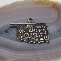 925 Sterling Silver - Oklahoma State Charm Pendant - £13.08 GBP