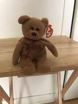Ty Beanie Babies Curly The Bear Plush retired Birthday 4/12/96 - $6.90