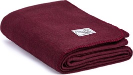 Woolly Mammoth Merino Wool Blanket - Large 66&quot; X 90&quot;, 4Lbs Camp Blanket ... - $70.99