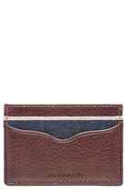 JACK MASON Leather &amp; Denim RFID Card Case, Color Dark Brown - £39.33 GBP