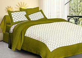 Traditional Jaipur Cotton Print Bedsheet Sanganeri Jaipuri Bedcover Beds... - £26.30 GBP