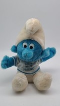 Vintage Smurf Toy Plush Smurf  Collectible Hanna-Barbera Wallace Berrie 1979  - £15.68 GBP