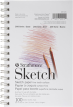 25-515 200 Series Sketch Pad, 5.5"X8.5" Wire Bound, 100 Sheets, White - $15.94