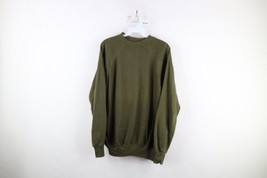 Deadstock Vintage 70s Gap Mens Large Blank Crewneck Sweatshirt Olive Green USA - £93.82 GBP