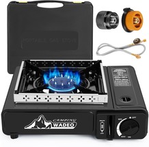 Wadeo Three Fuel Portable Camping Stove With Windblocker, 3 In 1 Propane... - $48.99