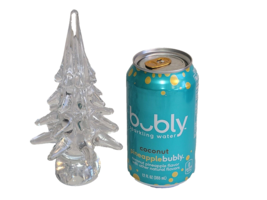 Clear Glass Christmas Tree Figurine 7&quot; - £21.36 GBP