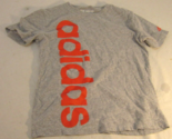 ADIDAS THE GO TO TEE LIGHT GRAY RED SHORT SLEEVE CREWNECK KIDS T SHIRT Y... - $15.37