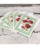 Vintage Note Cards Red Roses Blank Inside Lot Of 5 Mouthpainted By R Chr... - £11.59 GBP