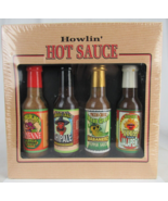 RARE! Howlin&#39; hot sauce GLASS COLLECTIBLE BOTTLE New Old Stock NEVER OPENED - $596.90 MXN