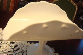 Vintage Indiana Teardrop Pattern White Milk Glass Footed Banana Bowl [MILKGL2] - £34.84 GBP