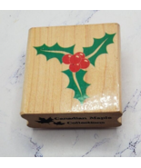 Holly Berry Bunch Canadian Maple Collection Wood Mounted Rubber Stamp - €4,27 EUR