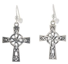 Jewelry Trends Celtic Four Point Quaternary Knot Cross Dangle Sterling S... - $86.99