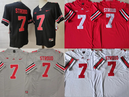 New Men&#39;s Ohio State #7 C.J. Stroud College Football Stitched Limited 4 Color - £45.06 GBP