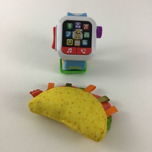 Fisher Price Laugh & Learn Time To Learn Smartwatch Crinkle Taco Baby Toys - $19.75