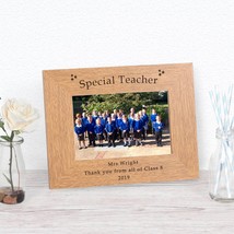 Personalised Engraved Special Teacher Wooden Photo Frame Teacher Thankyo... - £11.74 GBP