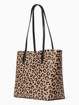 Kate Spade Arch Leopard Leather Tote Pouch Animal Cheetah K8466 NWT Leopardo - £124.03 GBP