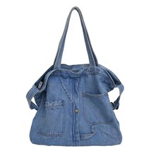  Bags for Wonen Denim Jeans Handbags Designer Shopping Bag Fashion Tote - £61.17 GBP