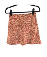 Princess Polly Mini Skirt Satin Leopard Print Orange 6 - £11.39 GBP