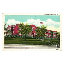 Vintage Postcard High School Hamburg Pennsylvania Posted 1986 17 Cents Linen - £11.09 GBP