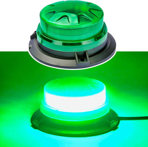 Green Led Emergency Strobe Beacon Lights with Magnetic Mount and 8 Flash Models  - £30.78 GBP