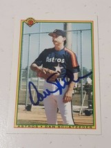 Dan Schatzeder Houston Astros 1990 Bowman Autograph Card #69 READ DESCRI... - $4.94