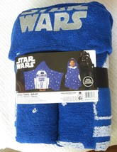 Disney Star Wars R2-D2 Blue Cotton Hooded Towel Wrap - £15.53 GBP