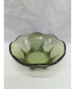 Vintage MCM Green Anchor Hocking Glass Serving Dish Bowl Tray 4 1/2&quot; X 1... - $23.09 CAD
