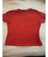 Preston & York Womens Large Red Short Sleeve Knit T-Shirt Top - $9.00