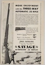 1941 Print Ad Savage Three-Way Automatic .22 Rifles Tubular &amp; Clip Magazines - £9.31 GBP