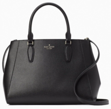 Kate Spade Kristi Black Leather Satchel KA696 NWT Crossbody Bag $399 Retail FS - £122.23 GBP