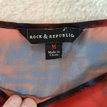 Rock &amp; Republic Junior Womens Blouse Sheer With Under Tank Size Medium - £5.99 GBP