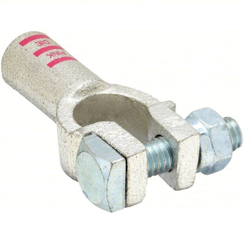 Battery Terminal Straight Crimp 2 Gauge 5/16&quot; Pink Negative Copper Solde... - $8.48