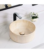 Bathroom Round Vessel Sinks, Ceramic Vessel Sinks, Above-Counter, Up Drain. - £91.99 GBP