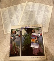 Judy Collins “So Early In The Spring” Record Album Signed Auto Jsa - £467.08 GBP