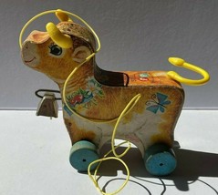 Fisher Price Bossy Bell Cow Wood Pull Toy - $60.00