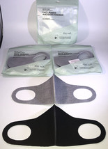 6 Adult Face Masks Black/Gray Washable Reusable Breathable(3ea 2Pks)NEW-... - £7.69 GBP