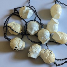 Vtg Halloween String Light Set of 10 Blow Mold Skeleton Skull Tested Wor... - $241.62 MXN