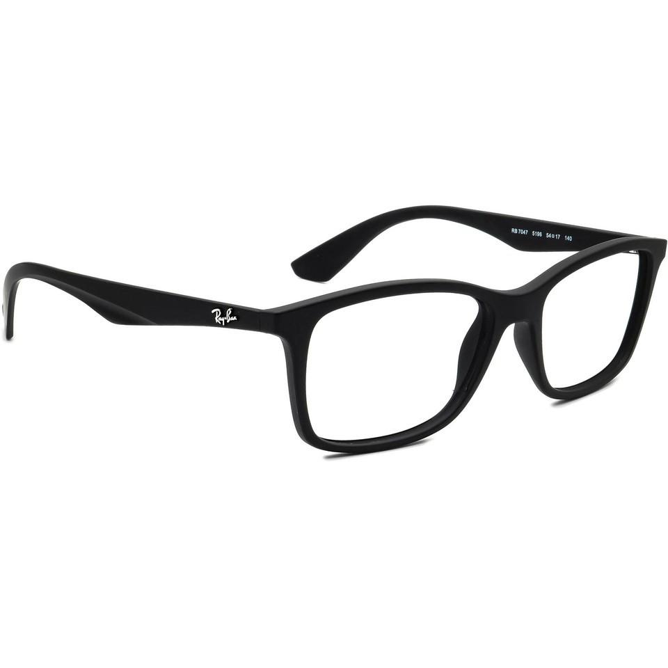 Ray-Ban Eyeglasses RB 7047 5196 Matte Black Rectangular Frame 54-17 140 - $69.99
