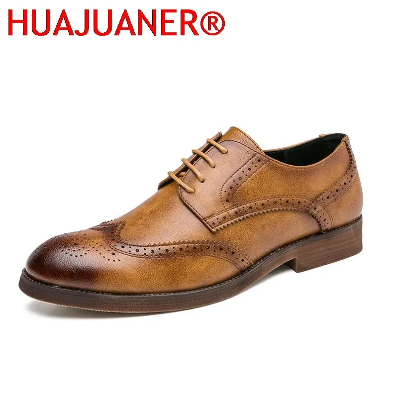 Handmade Mens Ox Shoes Casual Leather Brogue Men&#39;s Shoes Clic Business Formal Dr - $103.25