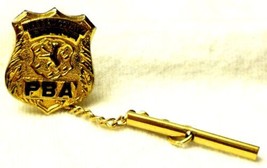 Police Pin Nassau County Police Tie Pin With Chain PBA - £8.52 GBP