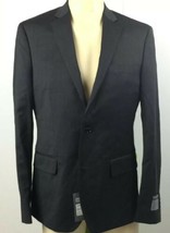 John W Nordstrom Check Wool Suit Jacket Blazer 40R Charcoal Grey Italy $799 New! - £155.80 GBP