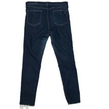 Rag And Bone Womens Jeans 31 Blue Dark 10 Inch Ankle Skinny Stretch Raw Hem - £40.40 GBP