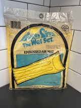 Vintage Wet Set Inflatable Embossed Air Mat 72 x 27 Yellow Zee Toys 1982... - $19.00