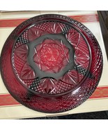 Arcoroc France Luminarc Ruby Red Glass Divided Relish Plate/Platter 10&quot; - $15.83